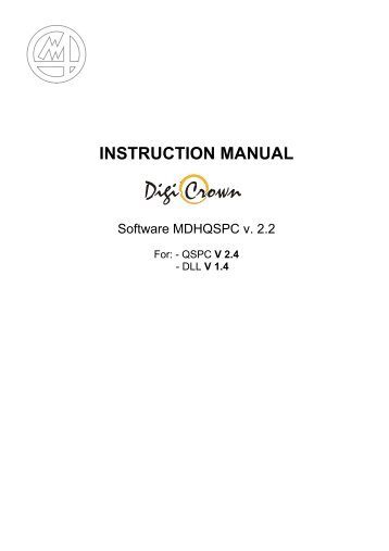 INSTRUCTION MANUAL - Marposs