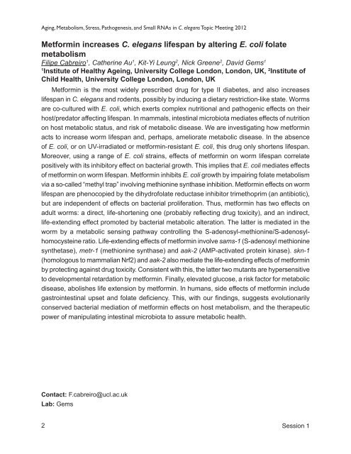 PROGRAM & ABSTRACTS - Wisconsin Union - University of ...