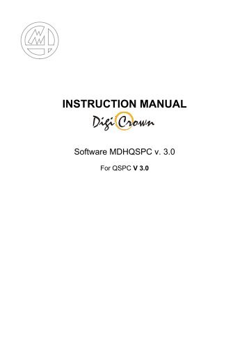 INSTRUCTION MANUAL - Marposs