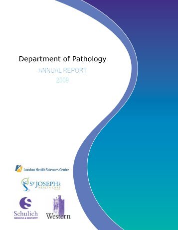 Department of Pathology ANNUAL REPORT 2009 - University of ...