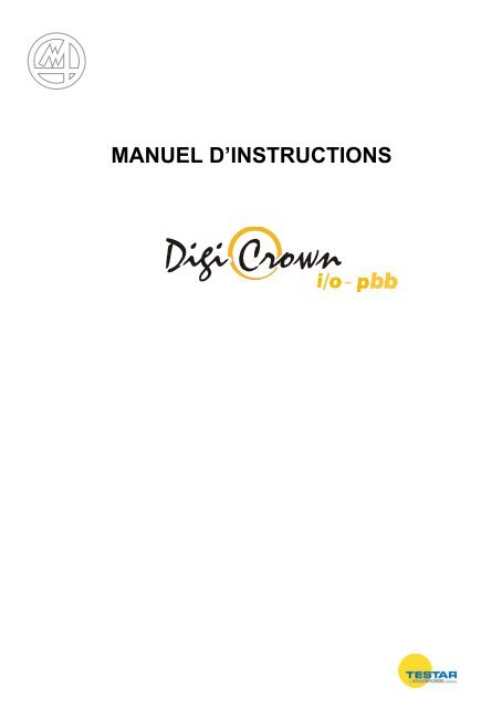 MANUEL D'INSTRUCTIONS - Marposs