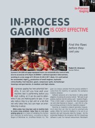 In-Process Gaging is Cost Effective - Marposs