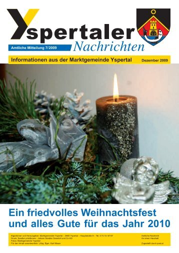 Weihnachtsrundschreiben 2009 (11,34 MB) - Marktgemeinde Yspertal