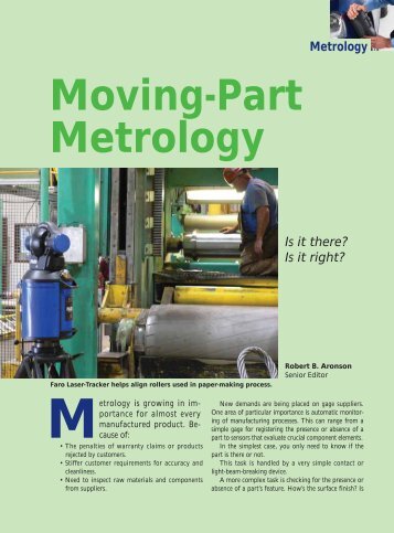 Moving-Part Metrology - Marposs