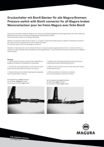 Druckschalter mit BionX-Stecker für alle Magura-Bremsen - Bike ...
