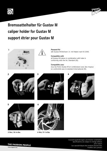 Bremssattelhalter für Gustav M caliper holder for Gustav M ... - Magura