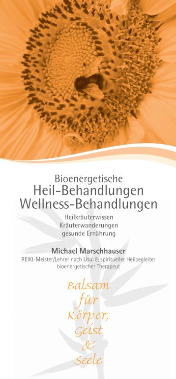 Heil-Behandlungen Wellness-Behandlungen - Michael Marschhauser
