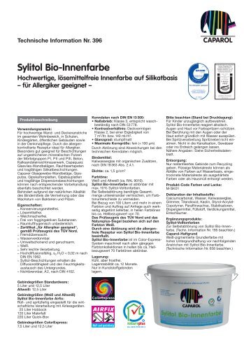 Sylitol Bio-Innenfarbe Hochwertige, lösemittelfreie ... - natureplus