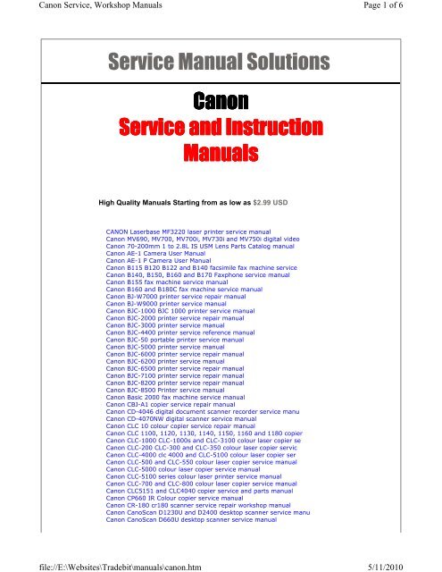 User manual Canon LV-7265 (English - 82 pages)