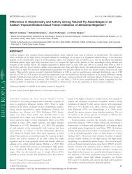 Differences in Morphometry and Activity among Tabanid Fly ...