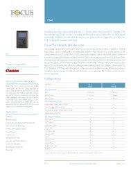 FS-C Focus FS-C Portable DTE Recorder Configurations