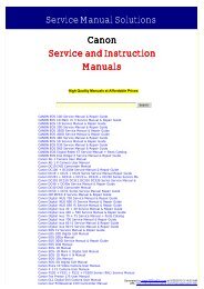 Service Manual Solutions Canon Service and Instruction Manuals