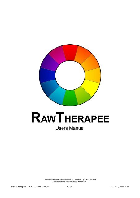 RawTherapee Manual - v2.4 - English