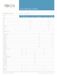 DTE-COMPATIBLE CAMERAS Compatible Cameras - Focus