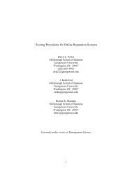 A Reputation-based Approach to Rating Systems - NYU Stern ...