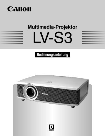 LV-S3 Bedienungshandbuch_LV_S3.pdf - Canon Deutschland