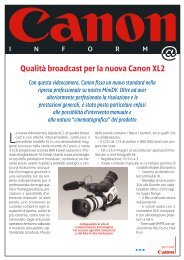 del prodotto Qualità broadcast per la nuova Canon XL2 - Adcom