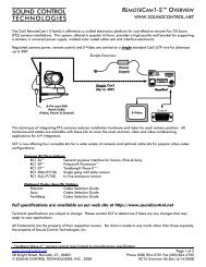 Cat5 RC1-S™ Quick Guide RC1S Overview - Sound Control ...