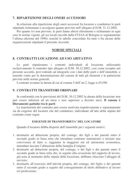 Accordo provinciale canoni concordati - Comune di Minerbio
