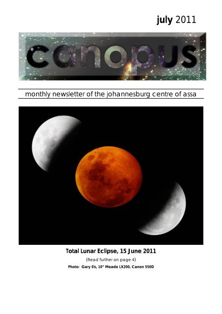 july 2011 - Astronomical Society of Southern Africa