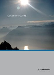 Annual Review 2008 - Hyposwiss Privatbank AG