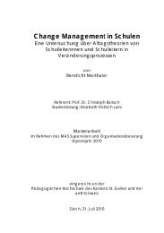 Change Management in Schule - Marthaler Beratungen