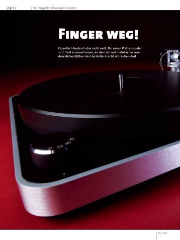 Finger weg! - ClearAudio