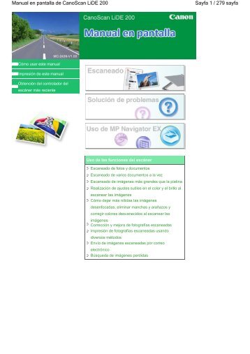 Manual en pantalla de CanoScan LiDE 200 - Canon Europe
