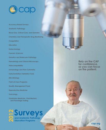 2012 Surveys Catalog - College of American Pathologists