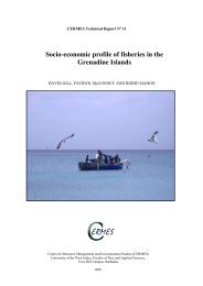 Socio-economic profile of fisheries in the Grenadine Islands