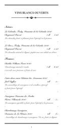 VINS BLANCS OUVERTS - Tribeca Lausanne