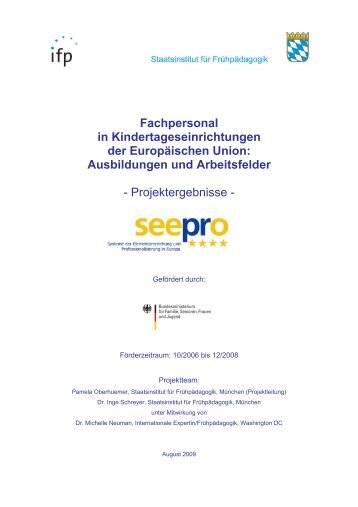 Fachpersonal in Kindertageseinrichtungen der ... - IFP - Bayern