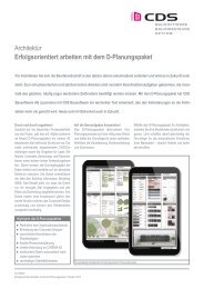 Architektur Erfolgsorientiert arbeiten mit dem D-Planungspaket