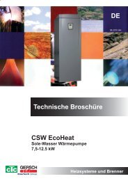 Technische Broschüre CSW EcoHeat DE - CTC Giersch AG