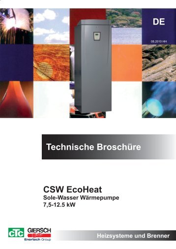 Technische Broschüre CSW EcoHeat DE - CTC Giersch AG