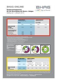 Preisblatt BHAG-ONLINE - Bad Honnef AG