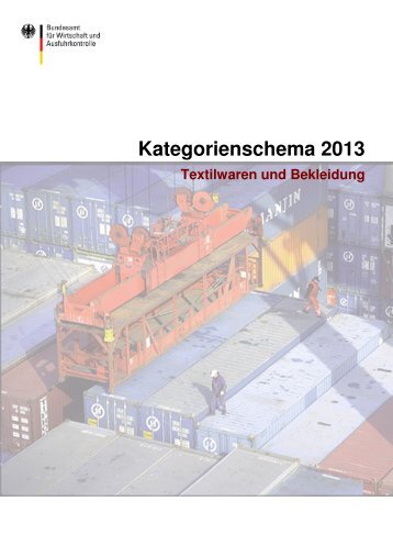 Kategorienschema 2013 - Bundesamt für Wirtschaft und ...