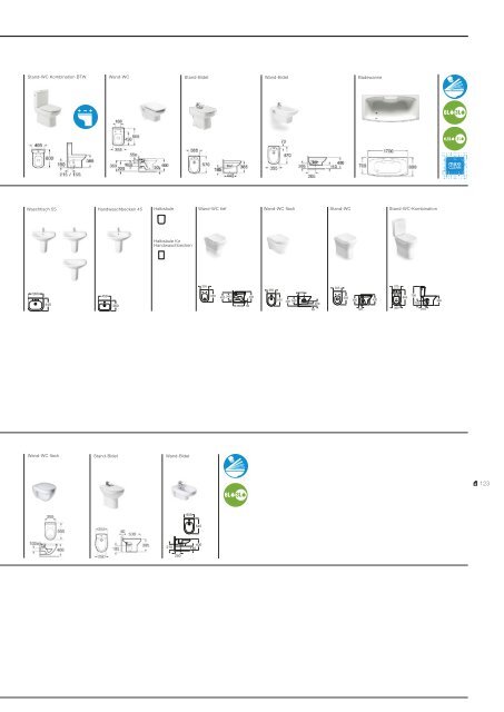 Bad-Kollektionen 118 W+W 118 Element 118 Khroma 118 ... - Roca