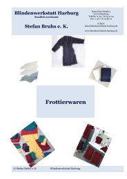 Produkt- / Preisliste 2005 - Blindenwerkstatt Harburg