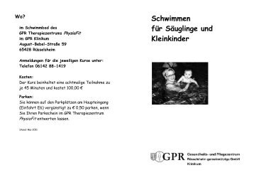 Schwimmen für Säuglinge und Kleinkinder - GPR Gesundheits- und ...