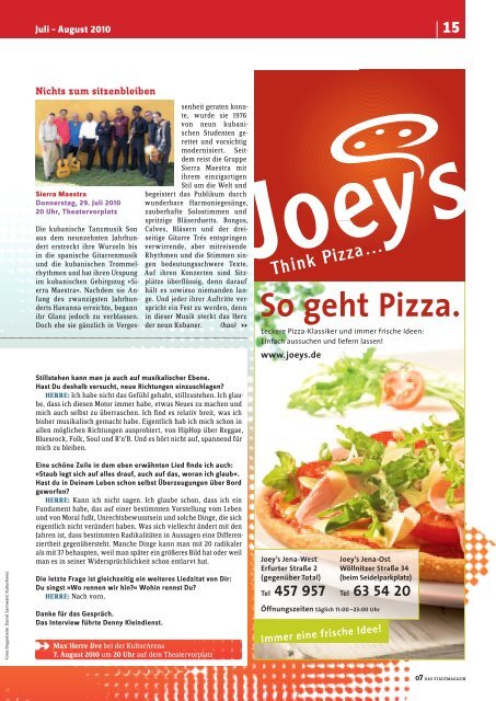 Ausgabe 18 - 07 Das Stadtmagazin . BLOG