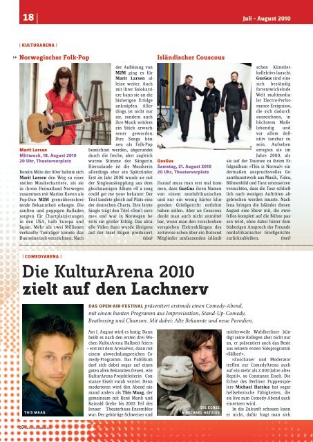 Ausgabe 18 - 07 Das Stadtmagazin . BLOG