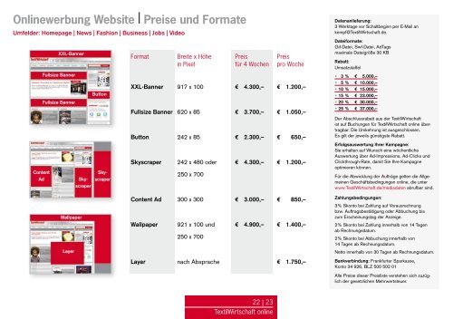 Mediadaten 2010 (PDF) - TextilWirtschaft