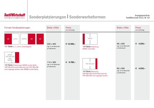 Mediadaten 2010 (PDF) - TextilWirtschaft