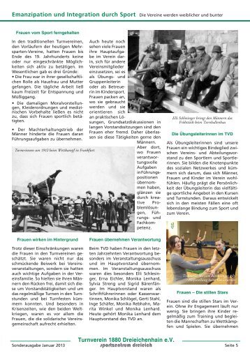 Sonderausgabe Januar 2013 - Turnverein 1880 Dreieichenhain