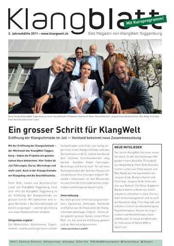 Ausgabe 2011-2 - Klangwelt Toggenburg