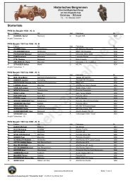 Historisches Bergrennen Grainau - Eibsee Starterliste - www.berg ...