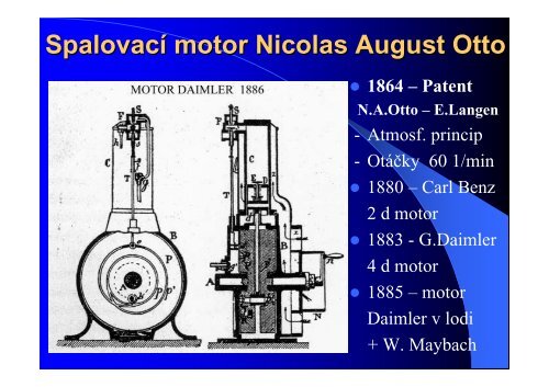 Přednáška - Vývoj automobilu a spalovacího motoru