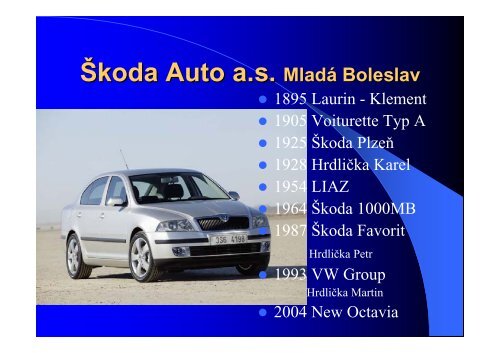 Přednáška - Vývoj automobilu a spalovacího motoru