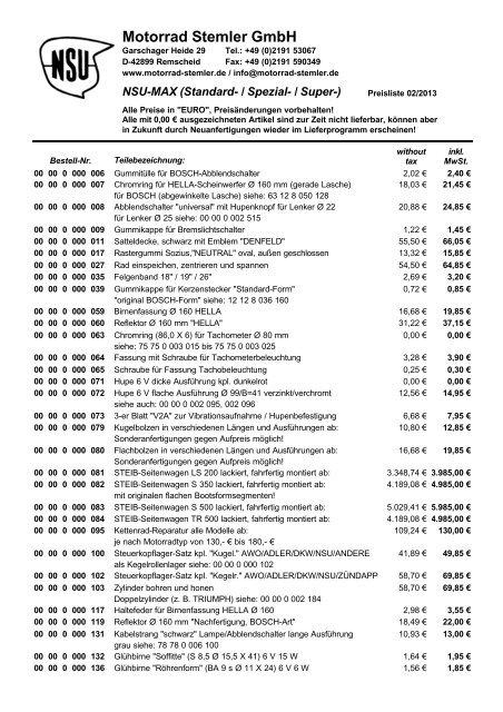 Spannplatte für NSU Max